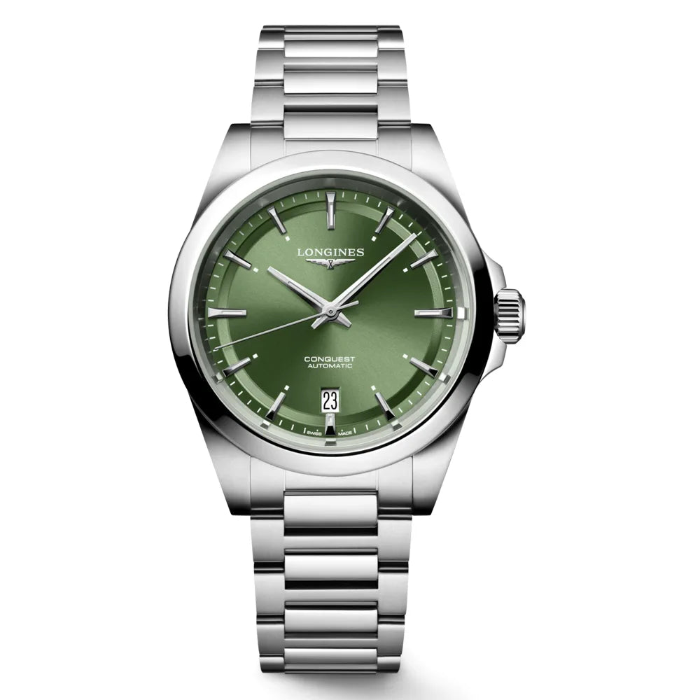 コンクエスト - L3.720.4.02.6 自動巻き 38mm サンレイグリーン
