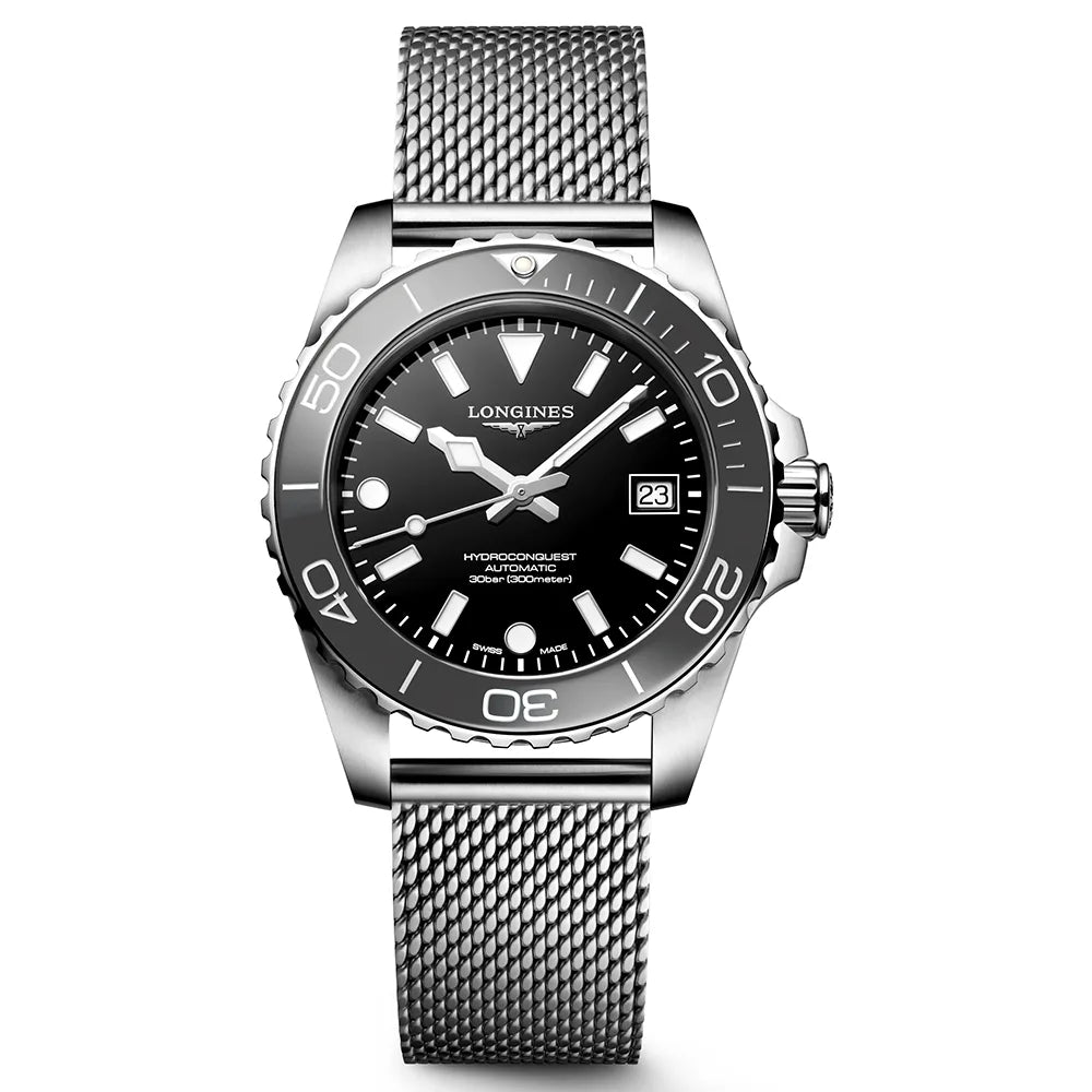 ハイドロコンクエスト - L3.779.4.70.6 ブラックラッカー 39mm