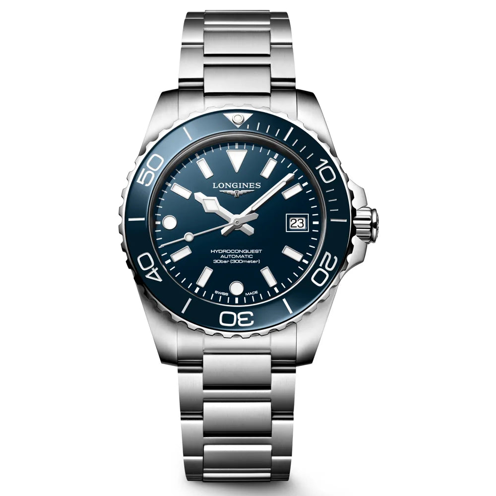 ハイドロコンクエスト - L3.779.4.96.6 ブルーラッカー 39mm｜ロンジン