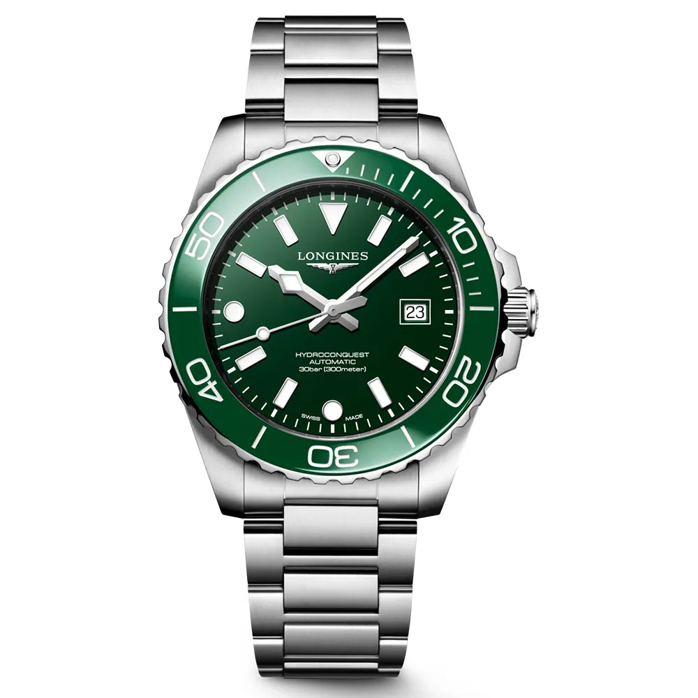 ハイドロコンクエスト - L3.788.4.06.6 グリーンラッカー 42mm