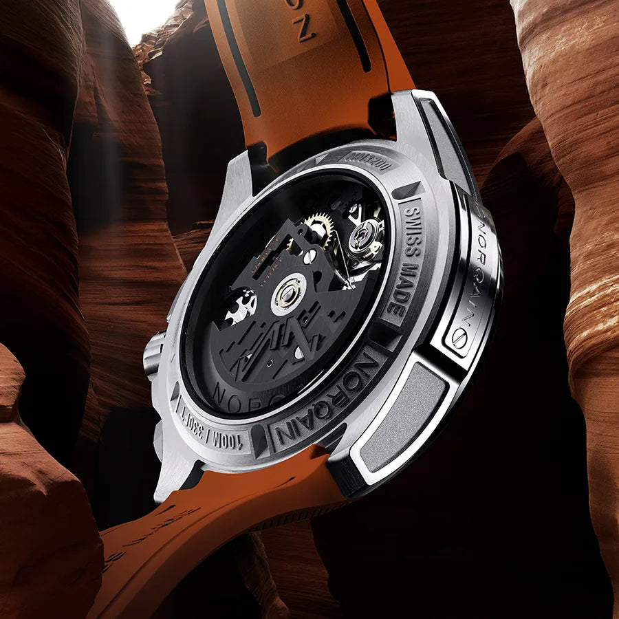 インディペンデンス スケルトン クロノ 42MM オレンジ