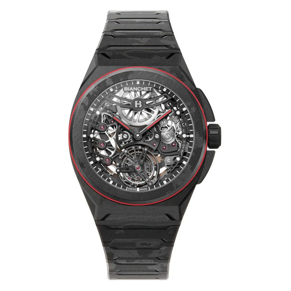 ウルトラフィーノ・ロトンド スケルトン カーボン レッド