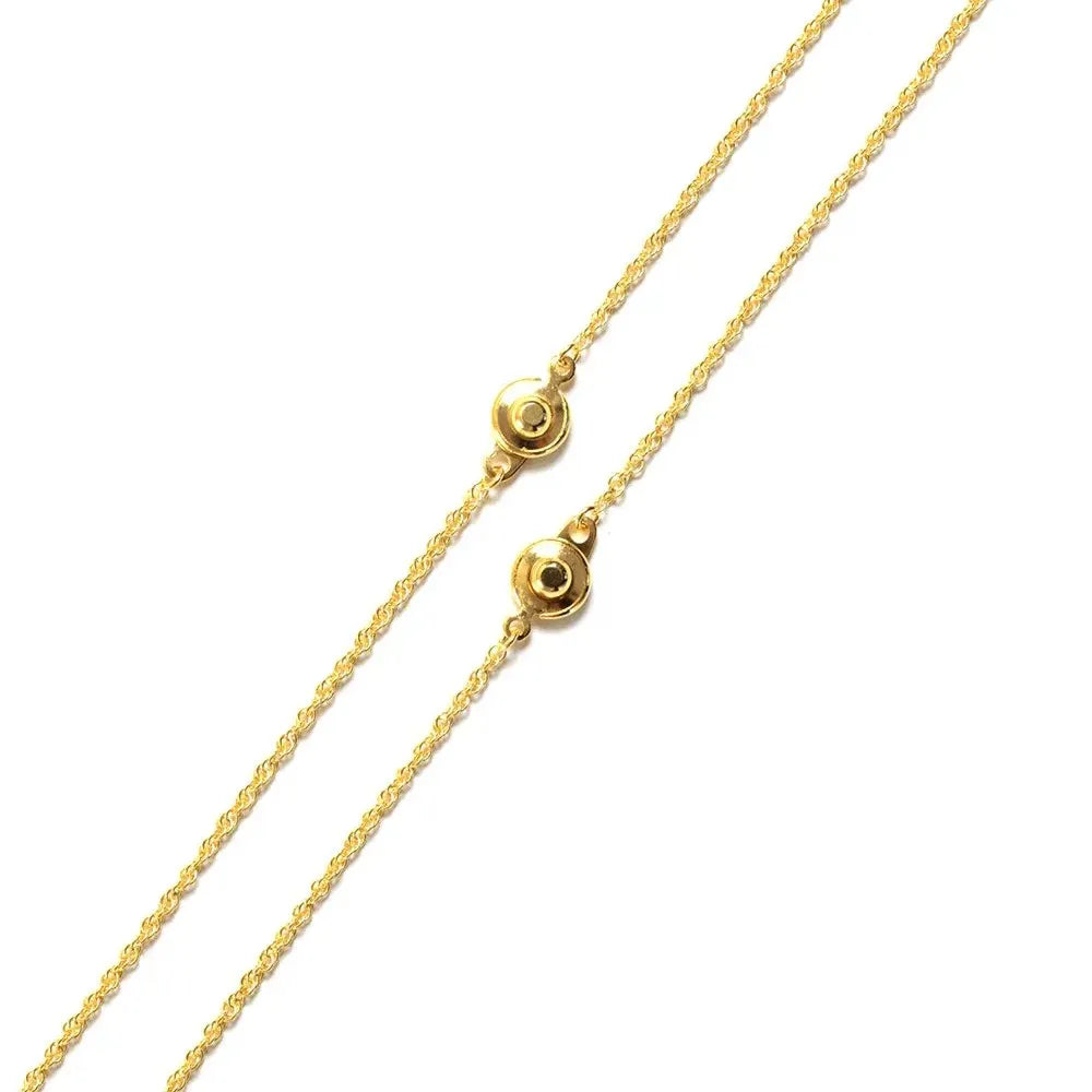 DETACHABLE METAL 2 LENGTH GLASS CORD/Gold(SG1154C)