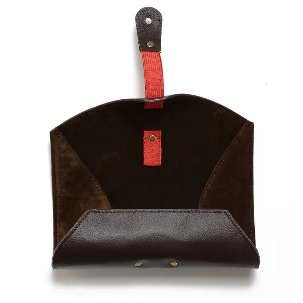 SHRINK LEATHER ROLL EYEWEAR CASE/Dark Brown&Brown(SG1172B)