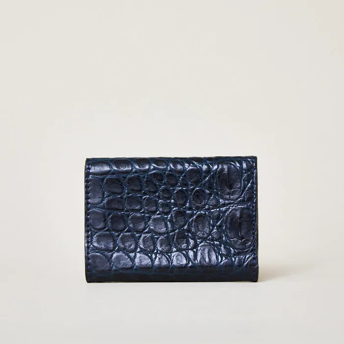 fold card M / crocodile leather