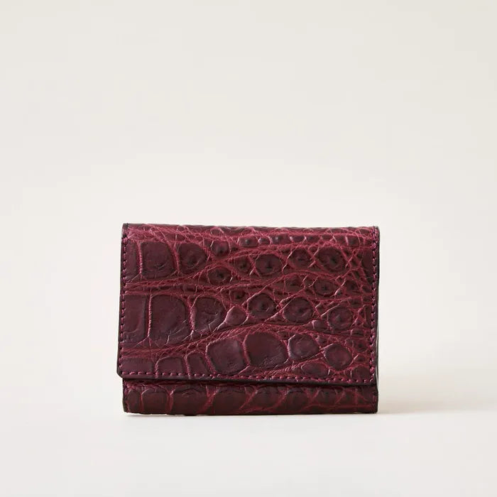 fold card M / crocodile leather