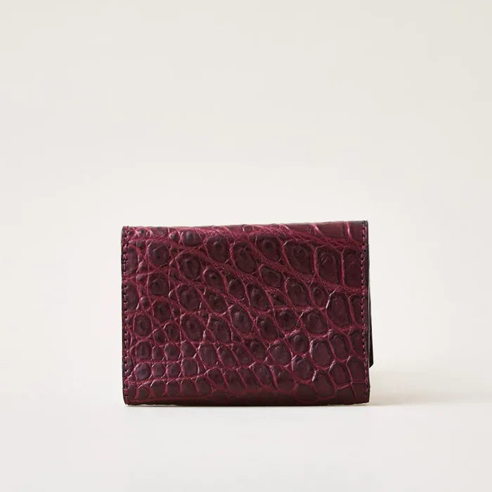 fold card M / crocodile leather