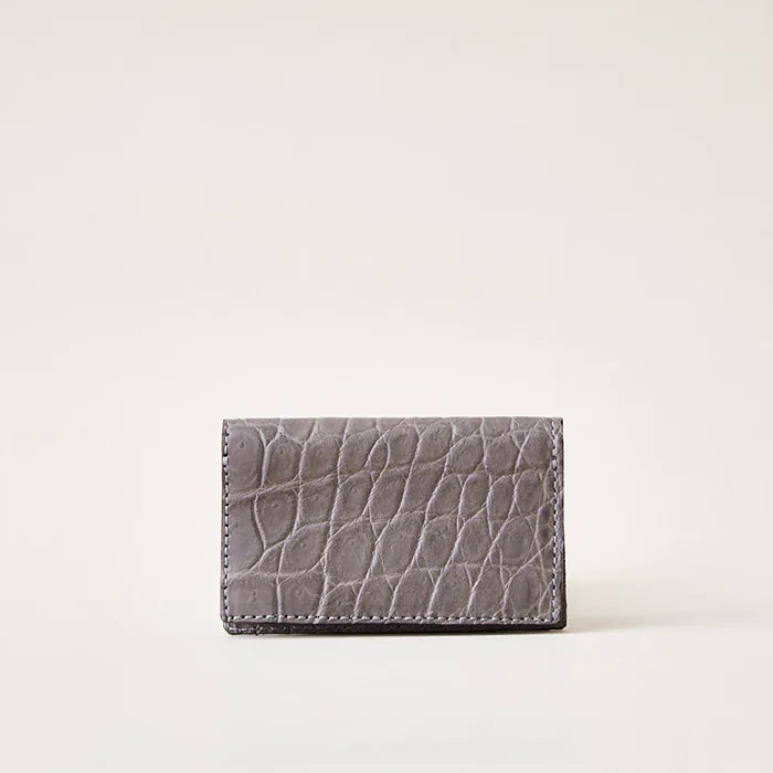 fold card S / crocodile leather