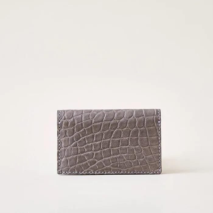 fold card S / crocodile leather
