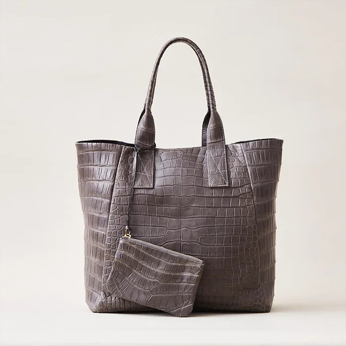basilica tote MAKI / crocodile leather
