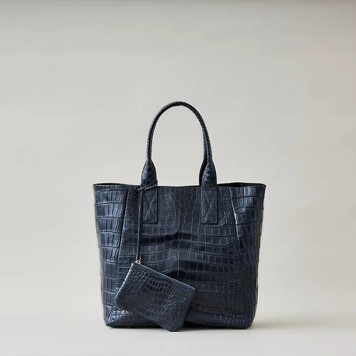 basilica tote MAKI / crocodile leather