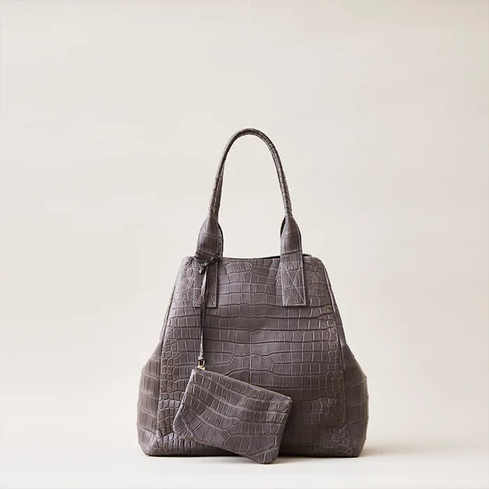basilica tote MAKI / crocodile leather