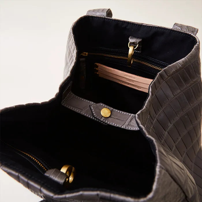 basilica tote MAKI / crocodile leather