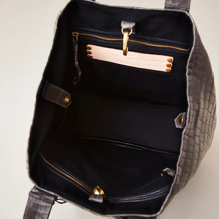 basilica tote MAKI / crocodile leather