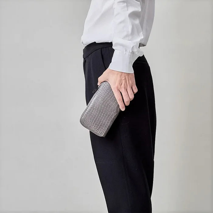 tower wallet / crocodile leather