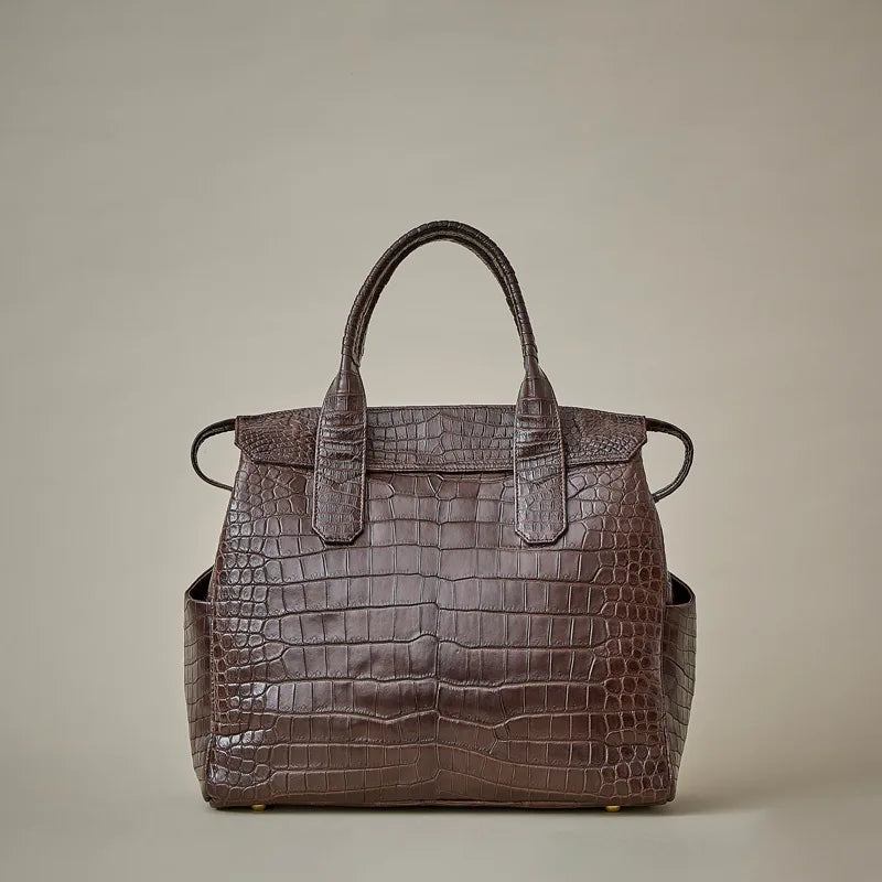 key hole boston MID / crocodile leather