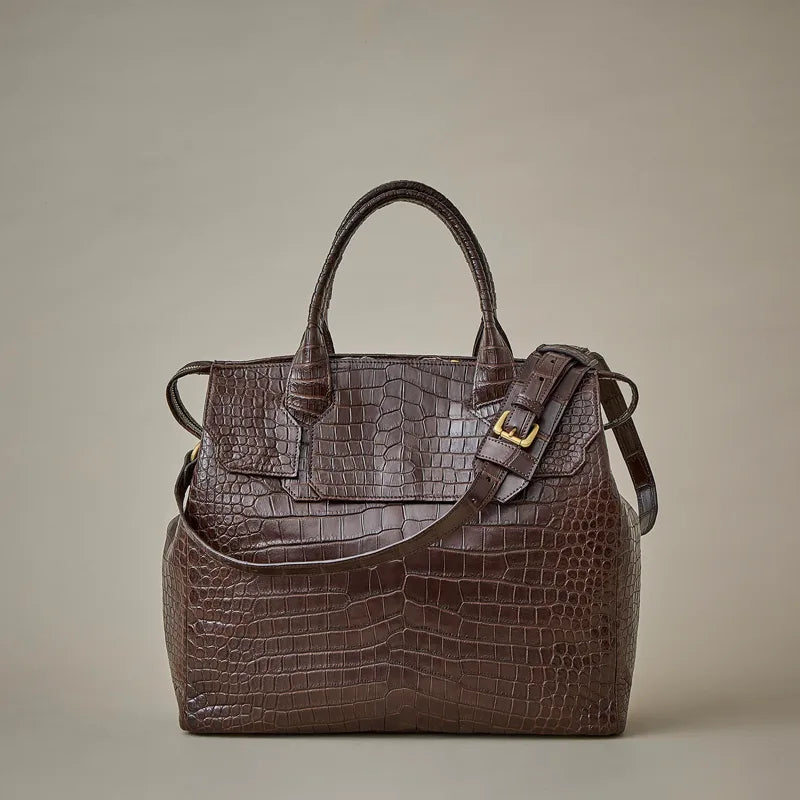 key hole boston MID / crocodile leather