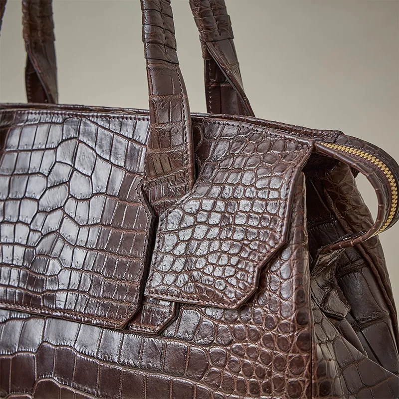 key hole boston MID / crocodile leather