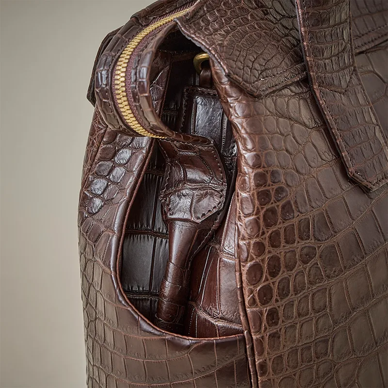 key hole boston MID / crocodile leather