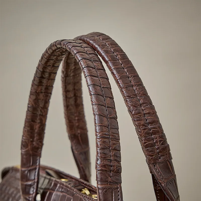 key hole boston MID / crocodile leather