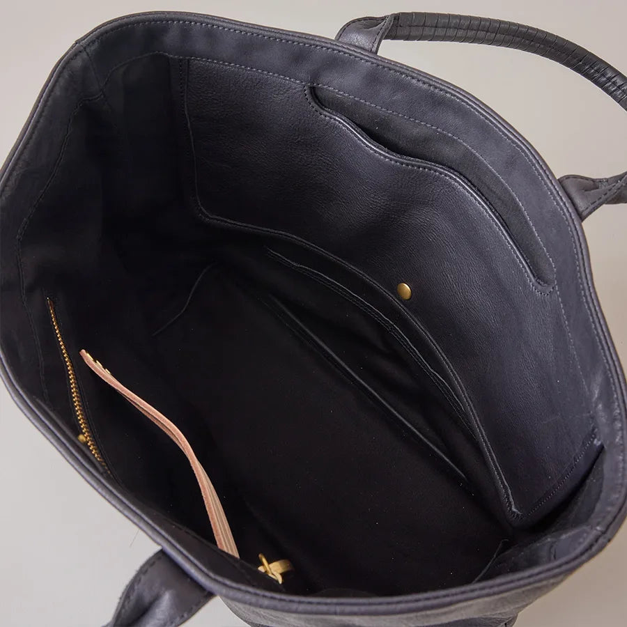 2handle tote M / ZEO LITE shrink leather