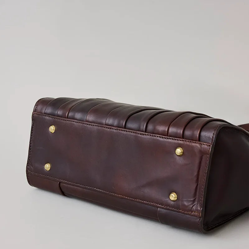 wave tote SMALL / tea husk leather（cow leather）