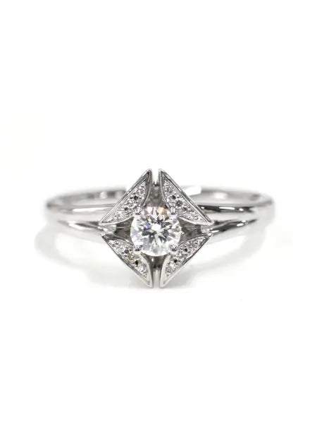 フォーエバーマーク｜FOREVERMARK ETERNAL COLLECTION® ソリティア パヴェ リング - ETR012