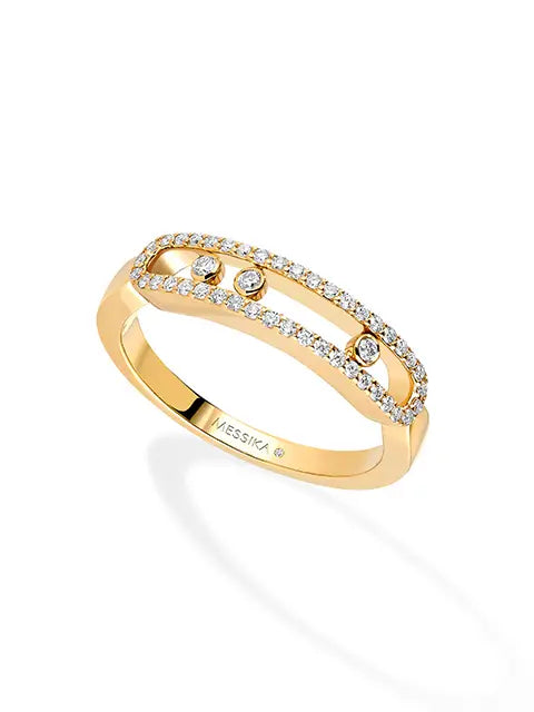 メシカ(MESSIKA)｜ベビー ムーヴ パヴェ リング - 04683-YG