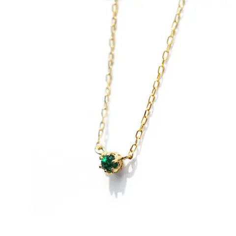 K10YGエメラルドネックレス
