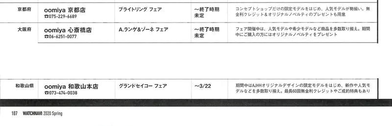 WATCHNAVI 2020 Spring Vol.77