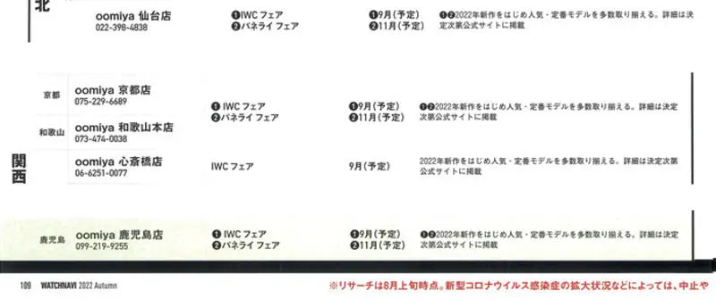 WATCHNAVI 2022 Autumn Vol.87