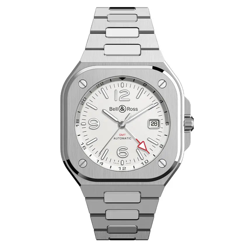 BR-05 GMT WHITE - BR05G-SI-ST/SST 自動巻き｜ベル＆ロス – oomiya