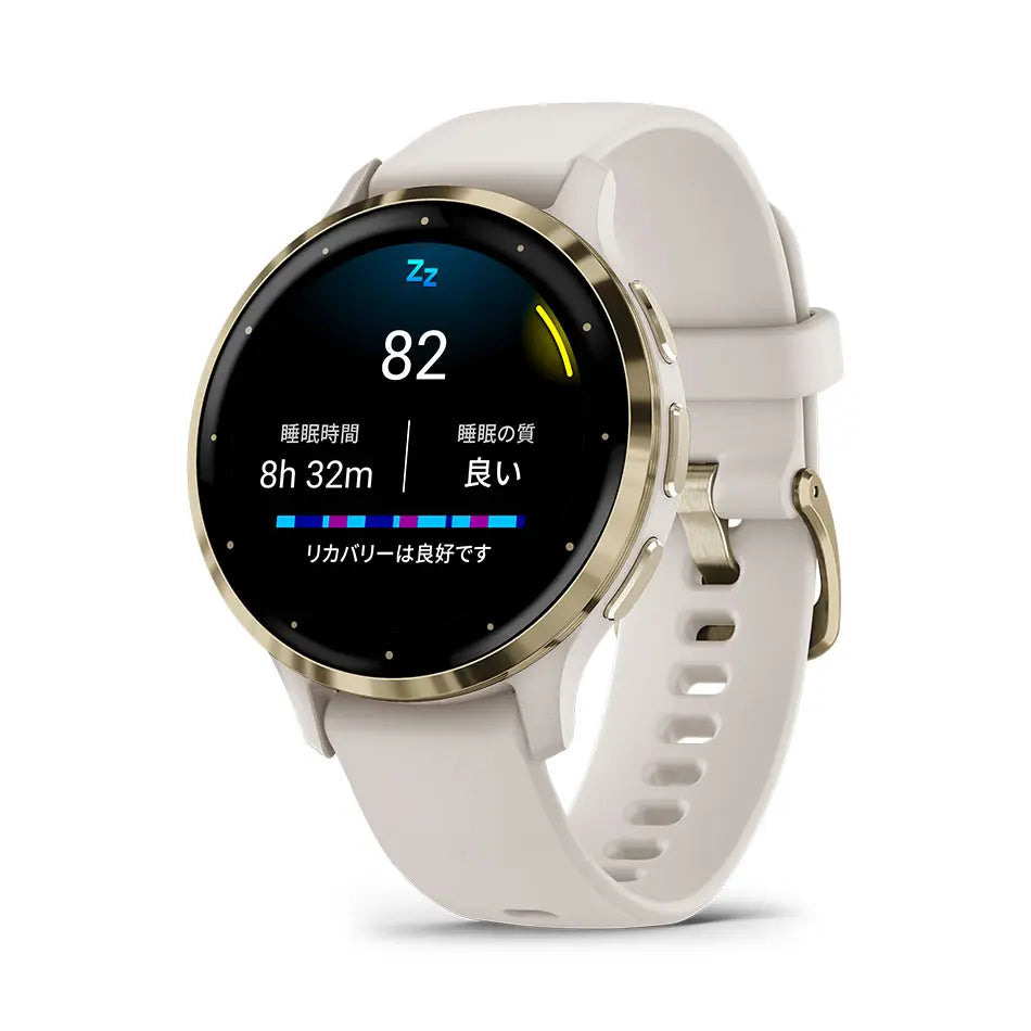 ガーミン｜Venu 3S Ivory / Cream Gold - 010-02785-44