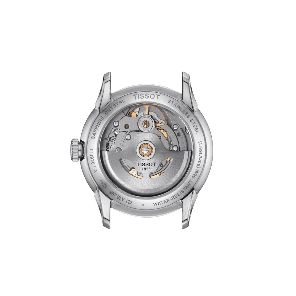 TISSOT 腕時計T シュマン・デ・トゥレル パワーマティック80 男女兼用 ボーイズサイズ 34 mm マザー・オブ・パール文字盤 レザーストラップ T1392071611100 ポイント10倍☆ ティソ 公式 メンズ 腕時計 TISSOT シュマン