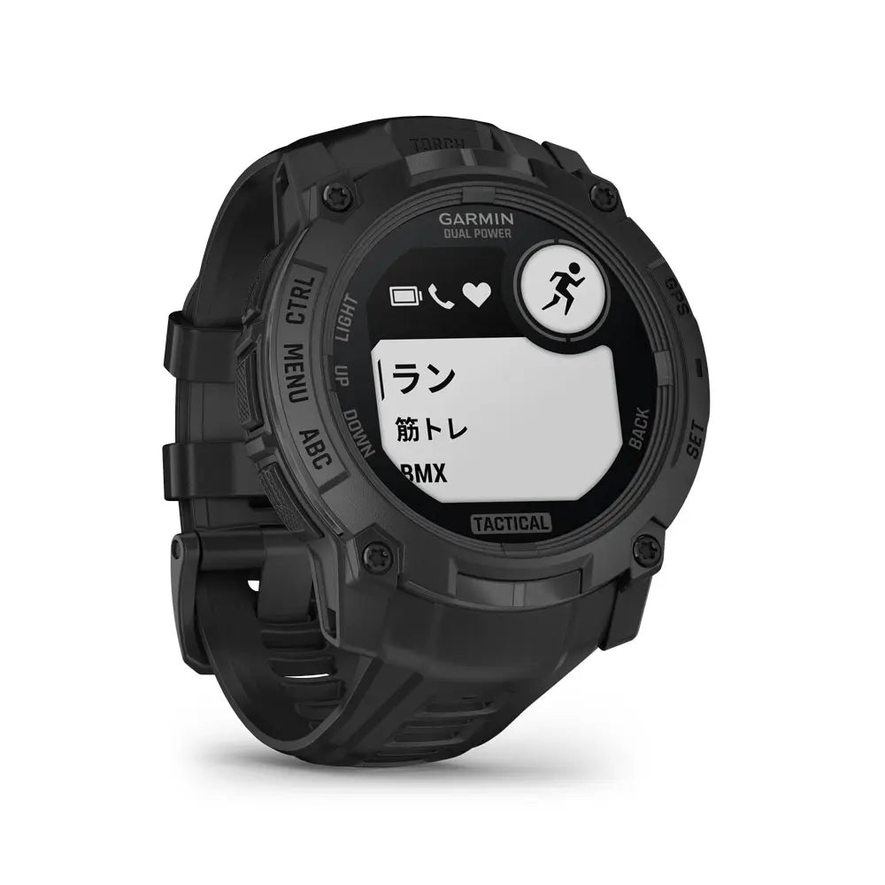 Instinct 3 Dual Power Tactical Black - 010-02935-80|ガーミン Instinct 3 Dual Power Tactical Black - 010-02935-80|ガーミン