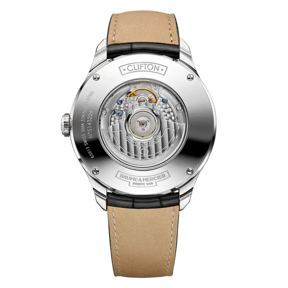 ボーム＆メルシェ Baume & Mercier M0A10316 クリフトン GMT パワーリザーブ 自動巻き メンズ 美品 保証書付き_848796 クリフトン GMT パワーリザーブ - M0A10316｜ボーム＆メルシエ
