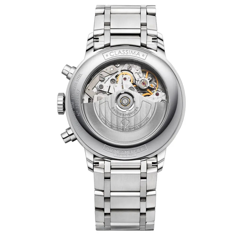 ボーム&メルシエ　クラシマ　クロノグラフ　デイト　ATメンズ腕時計　稼働品 シンプルな時計こそ針が印象を左右する！！ボーム＆メルシエ