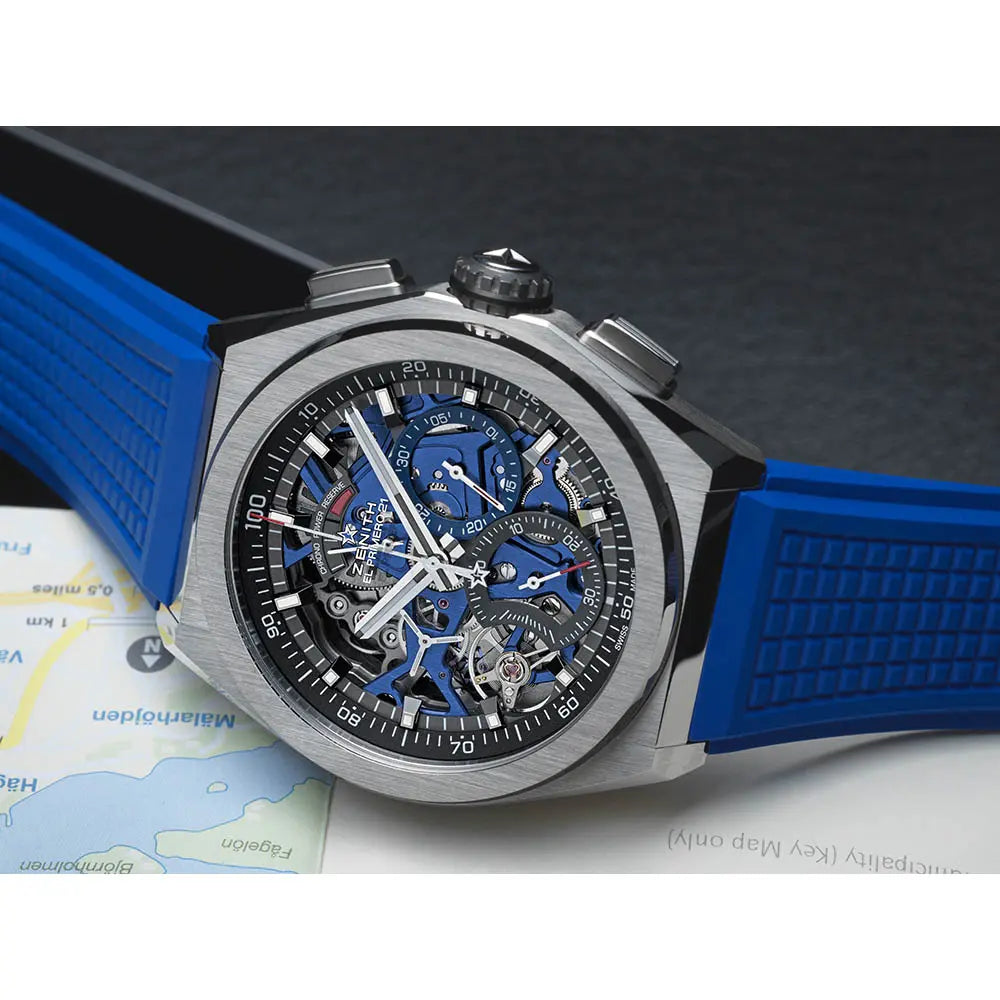 極上完品 国内正規 ZENITH ゼニス エル・プリメロ 36000VPH 03.2520.400/69.C713 シースルーバック 定価86万 ゼニス｜デファイ エル・プリメロ 21 - 95.9002.9004&frasl;78.R590