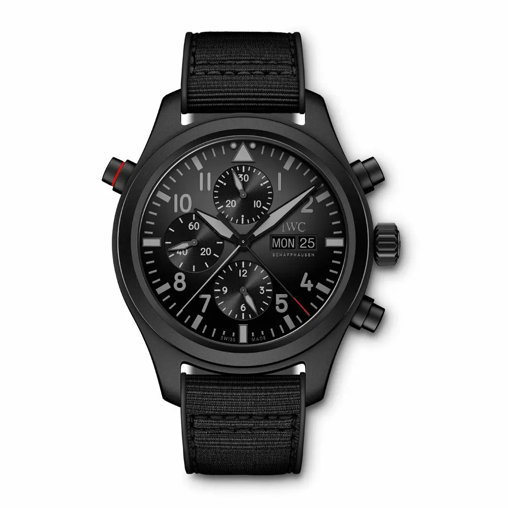 希少　美品　腕時計　クロックマンスタッド・ド・フランス パイロット・ウォッチ・ダブルクロノグラフ - IW371815｜IWC – oomiya