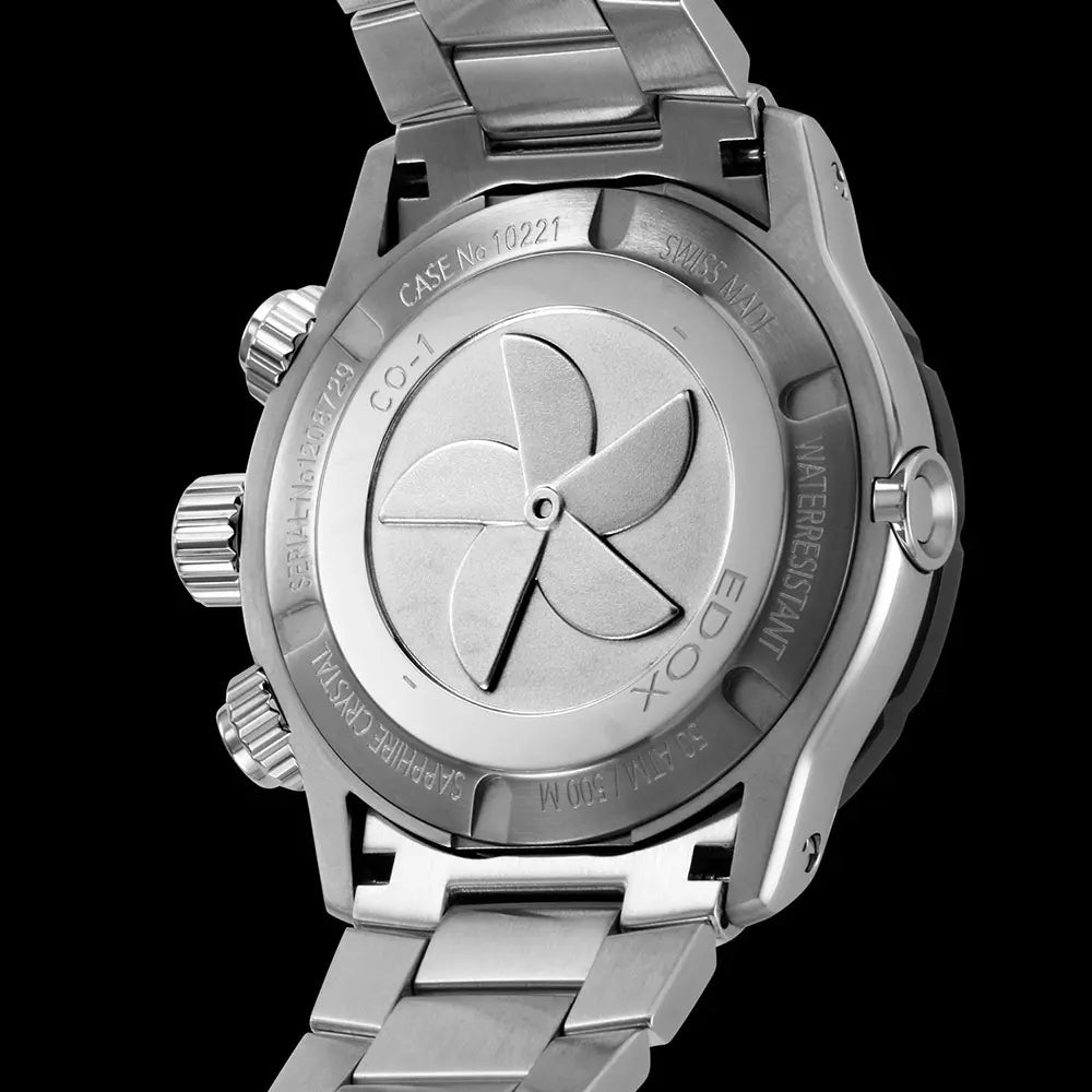 クロノオフショア1 クロノグラフ - 10221-3M-NIBU2｜エドックス