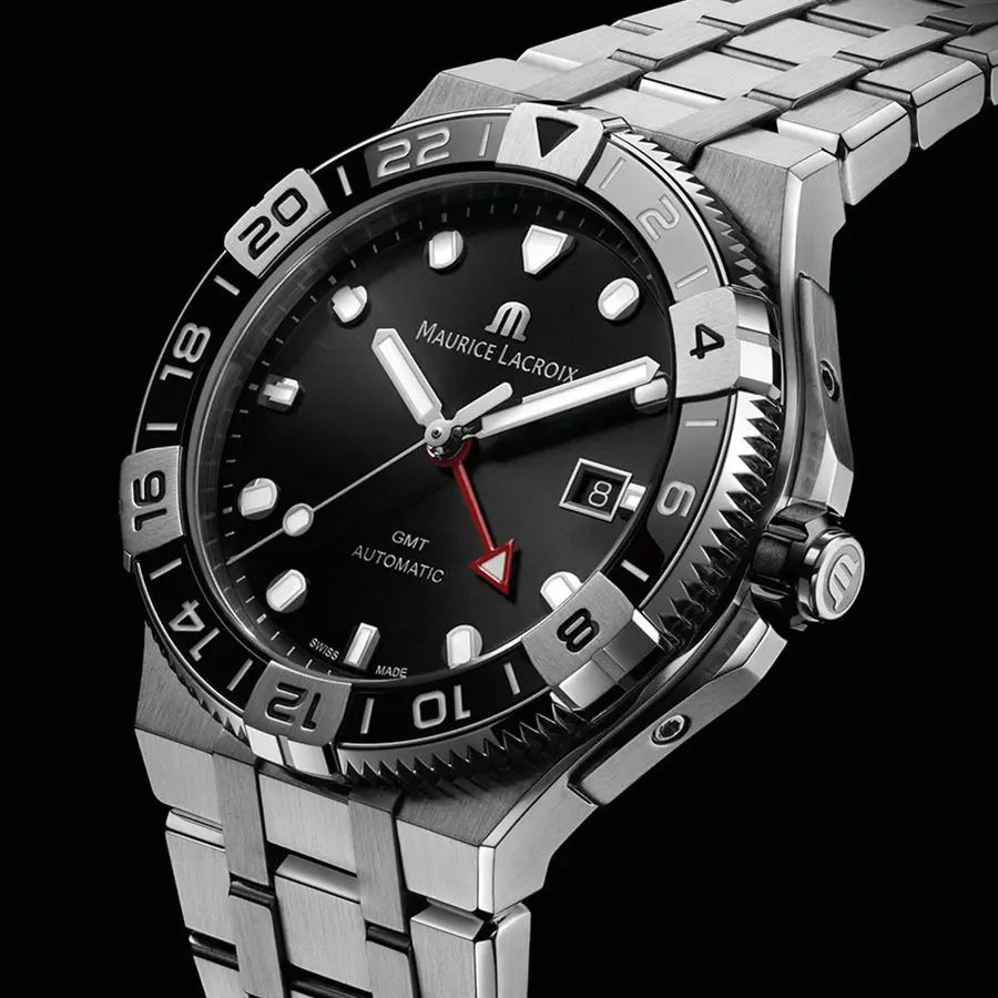 時計 MAURICE LACROIX GMT AI6158-SS00F-330-A アイコン ベンチュラー GMT AI6158-SS00F-330-A|モーリス