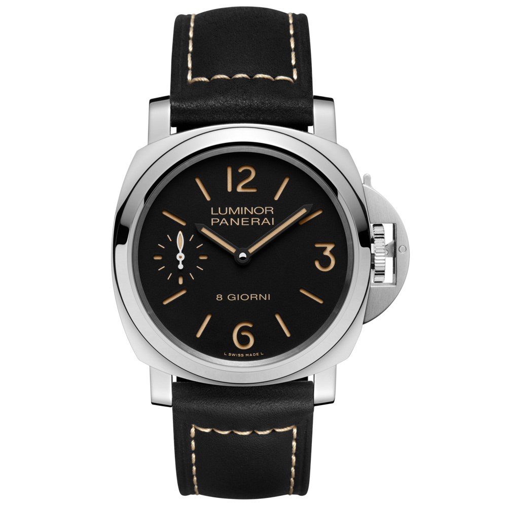 【ギャラ有】OFFICINE PANERAI オフィチーネ パネライ　ルミノール　ベース　PAM00915　手巻き　スモールセコンド　SS　ラバー　ブラック　メンズ　腕時計松前R56号店