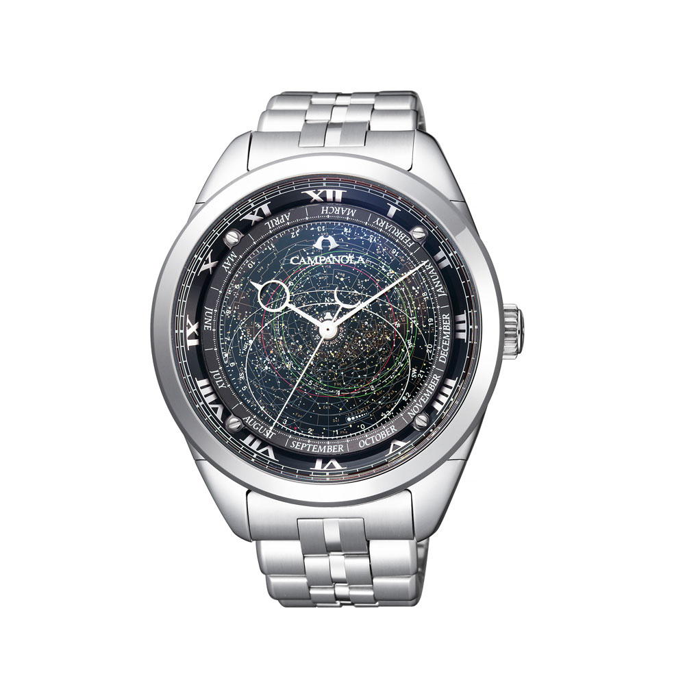 シチズン CITIZEN 腕時計 メンズ AO4010-51E カンパノラ コスモサイン CAMPANOLA COSMOSIGN  クオーツ（CAL.4398） ブラックxシルバー アナログ表示