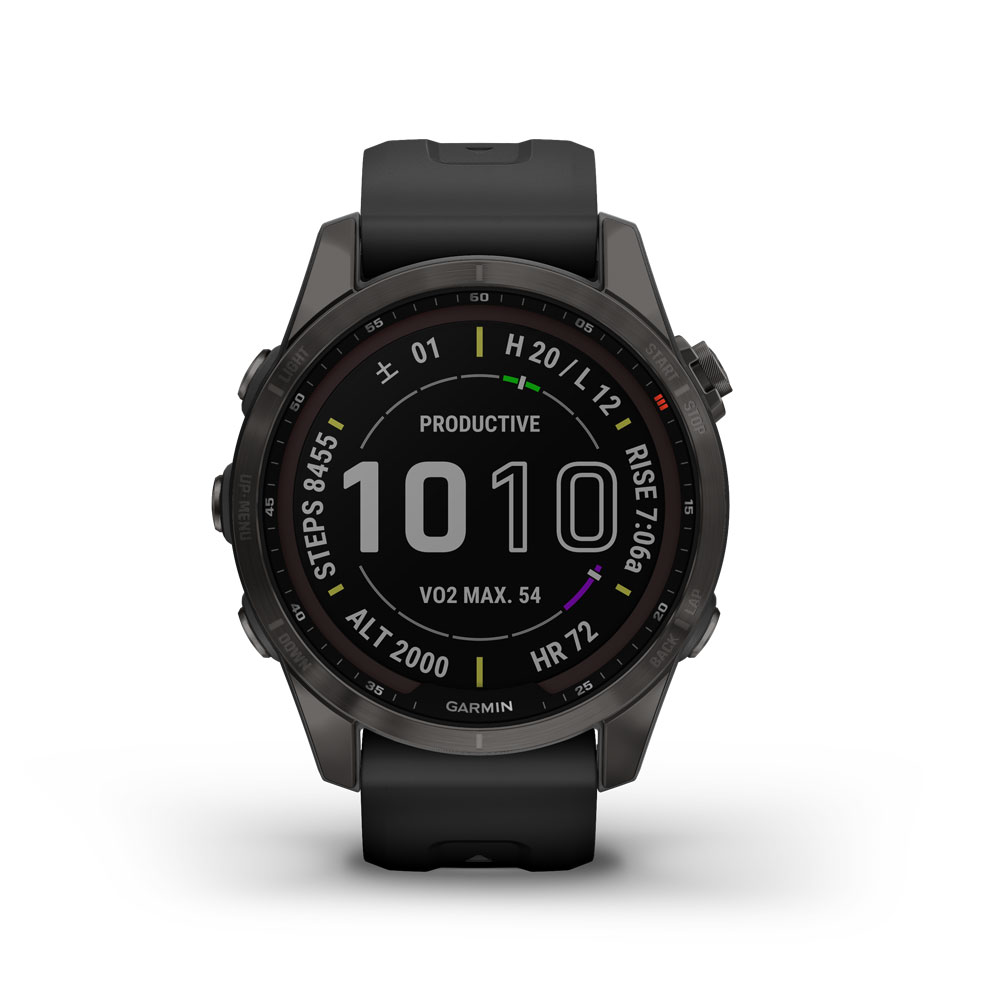 fēnix 7S Sapphire Dual Power Ti Carbon Gray DLC / Black｜ガーミン(GARMIN)