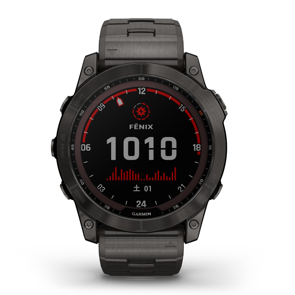 fēnix 7S Sapphire Dual Power Ti Carbon Gray DLC / Black|ガーミン