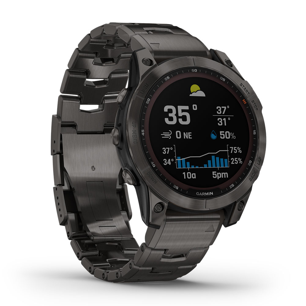 fēnix 7 Sapphire Dual Power Ti Carbon Gray DLC|ガーミン