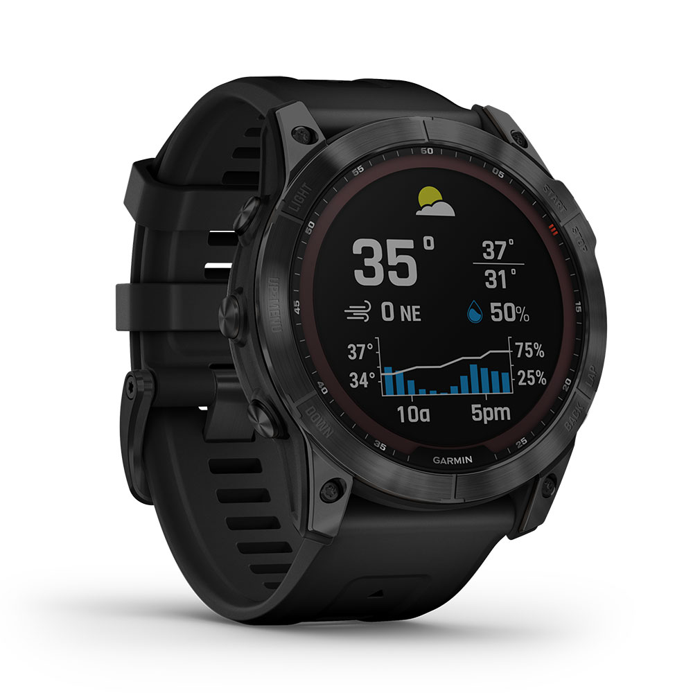 fēnix 7X Sapphire Dual Power Ti Black DLC / Black|ガーミン
