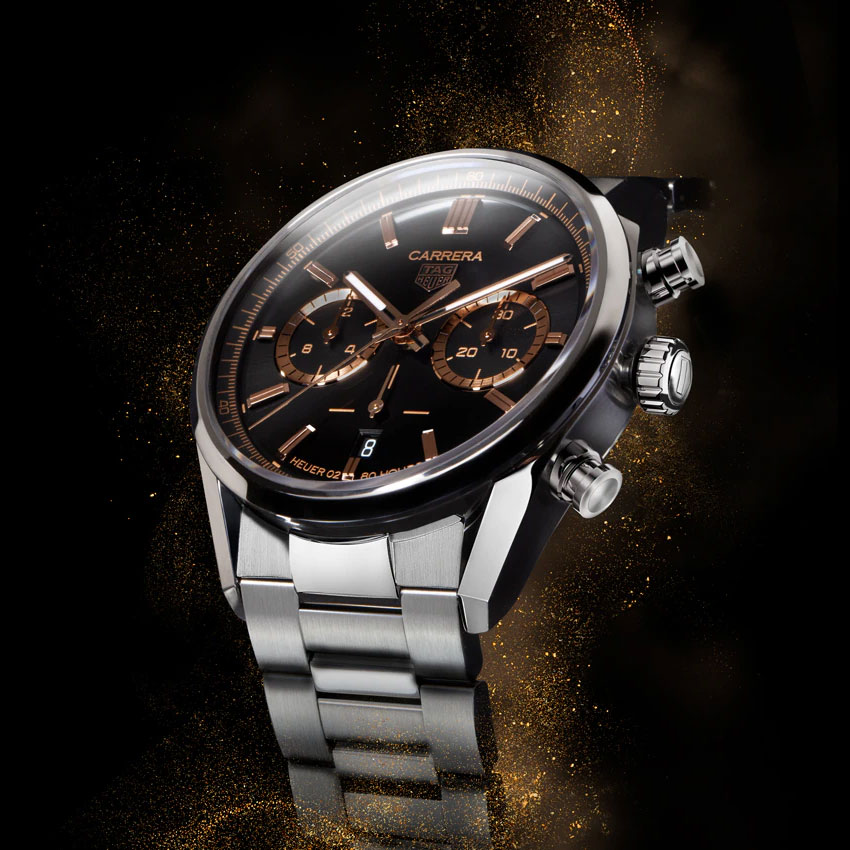 タグホイヤー カレラ クロノグラフ CBN2019 ブラック 【200】 - 腕時計